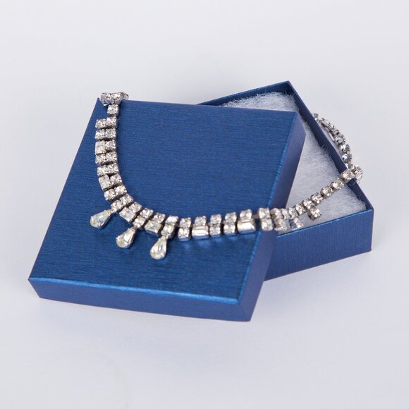 VINTAGE ART DECO 1940's STYLE RHINESTONE NECKLACE - Picture 6 of 6